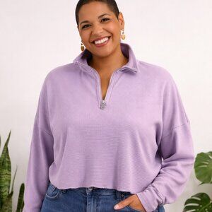 CALVIN KLEIN casual long sleeve pullover shirt mock neck & zip close.  XL.  NWT